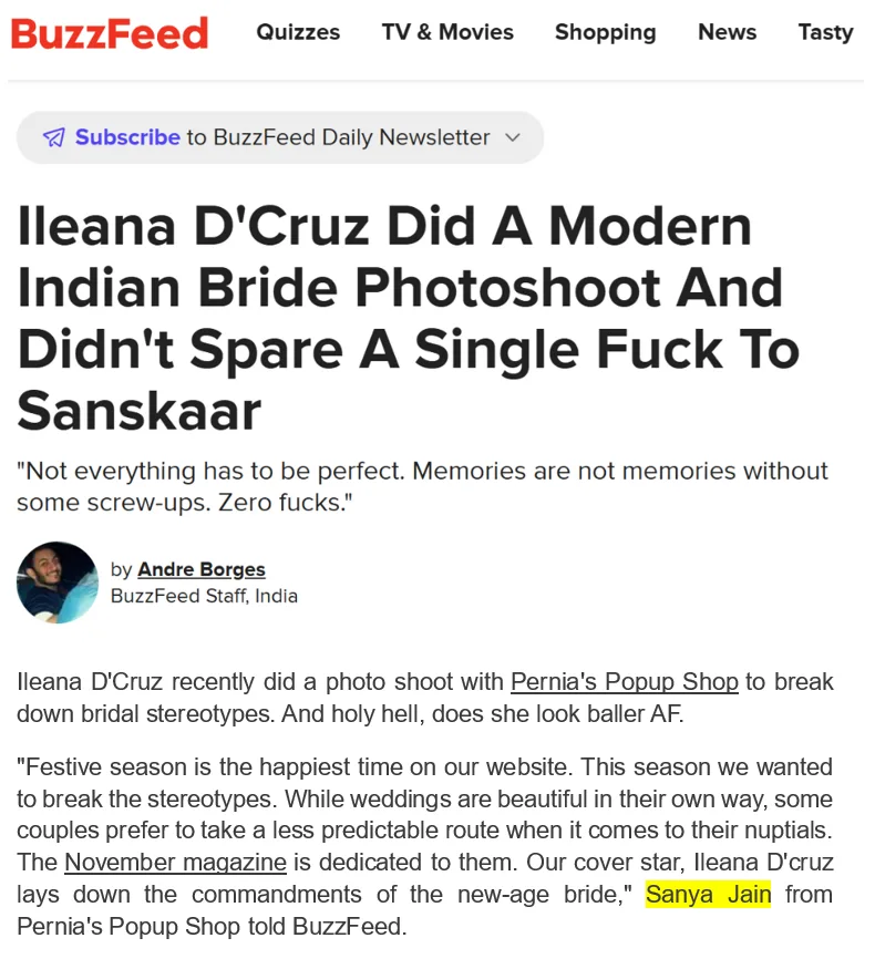 BuzzFeed news article screenshot